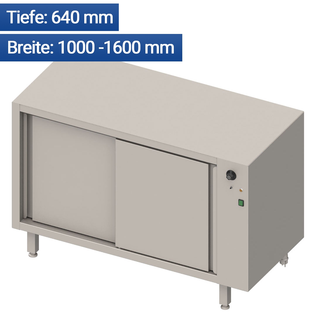 Durchreiche-Wärmeunterschrank Modulsystem mit Schiebetüren