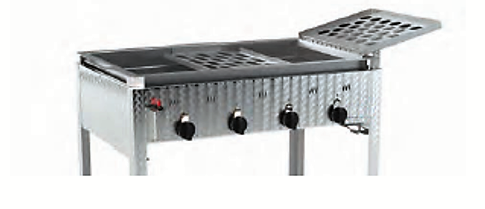 Gasgrill Gastro, Reibekuchenbräter, mit 16 kW - Made in Germany