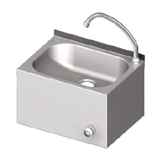 Handwaschbecken mit Kniebedienung und Mischbatterie