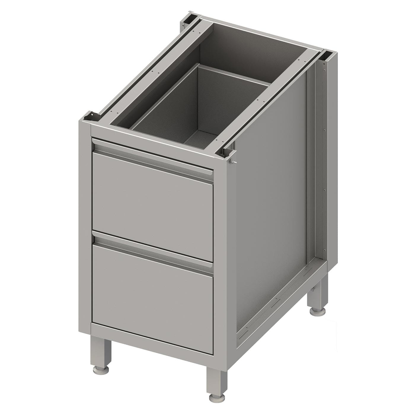 Schubladenunterschrank mit zwei Schubladen, Tiefe 540 mm