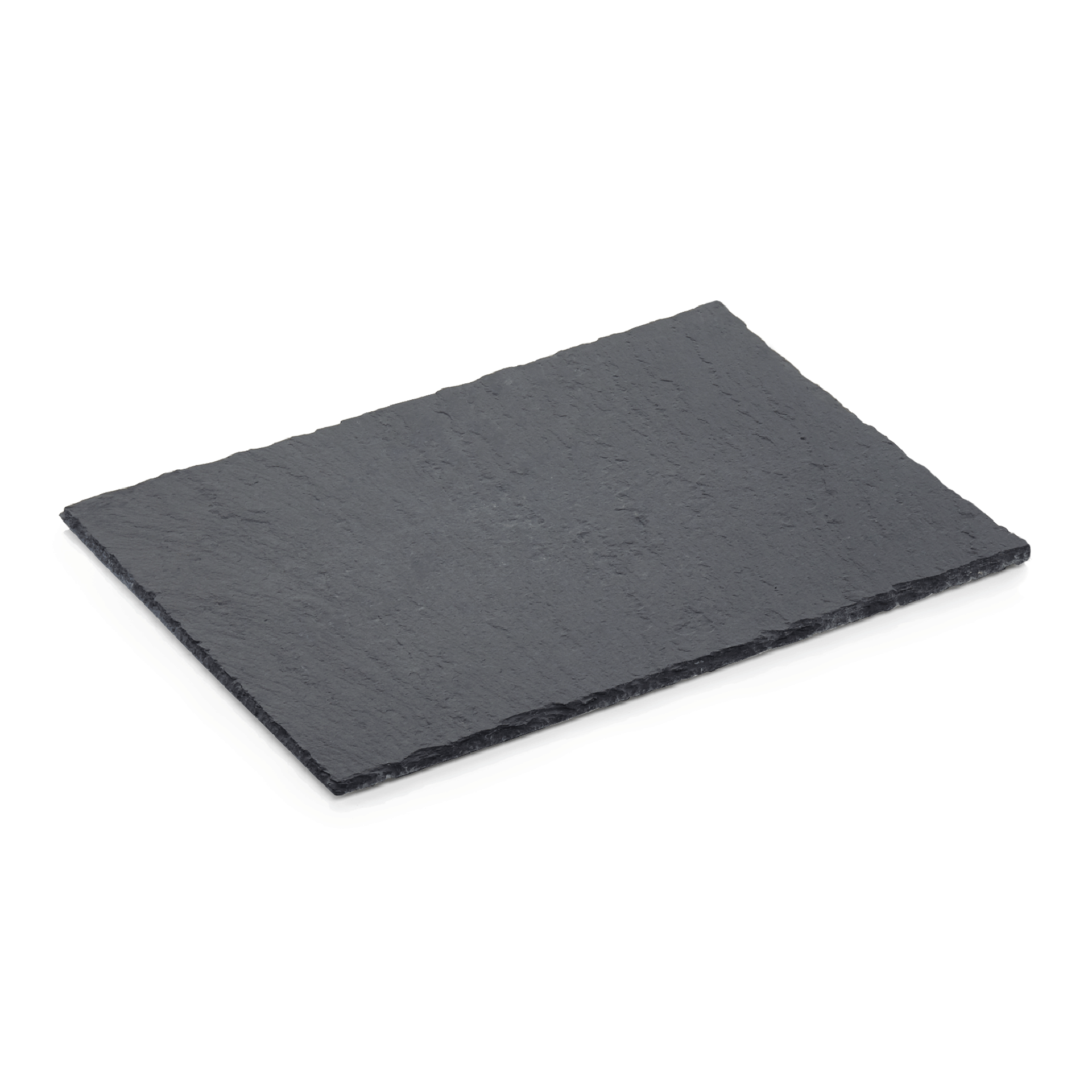 Naturschieferplatte GN 1/2, 4-6 mm Materialstärke, gebrochene Kanten, rutschfeste Füßchen