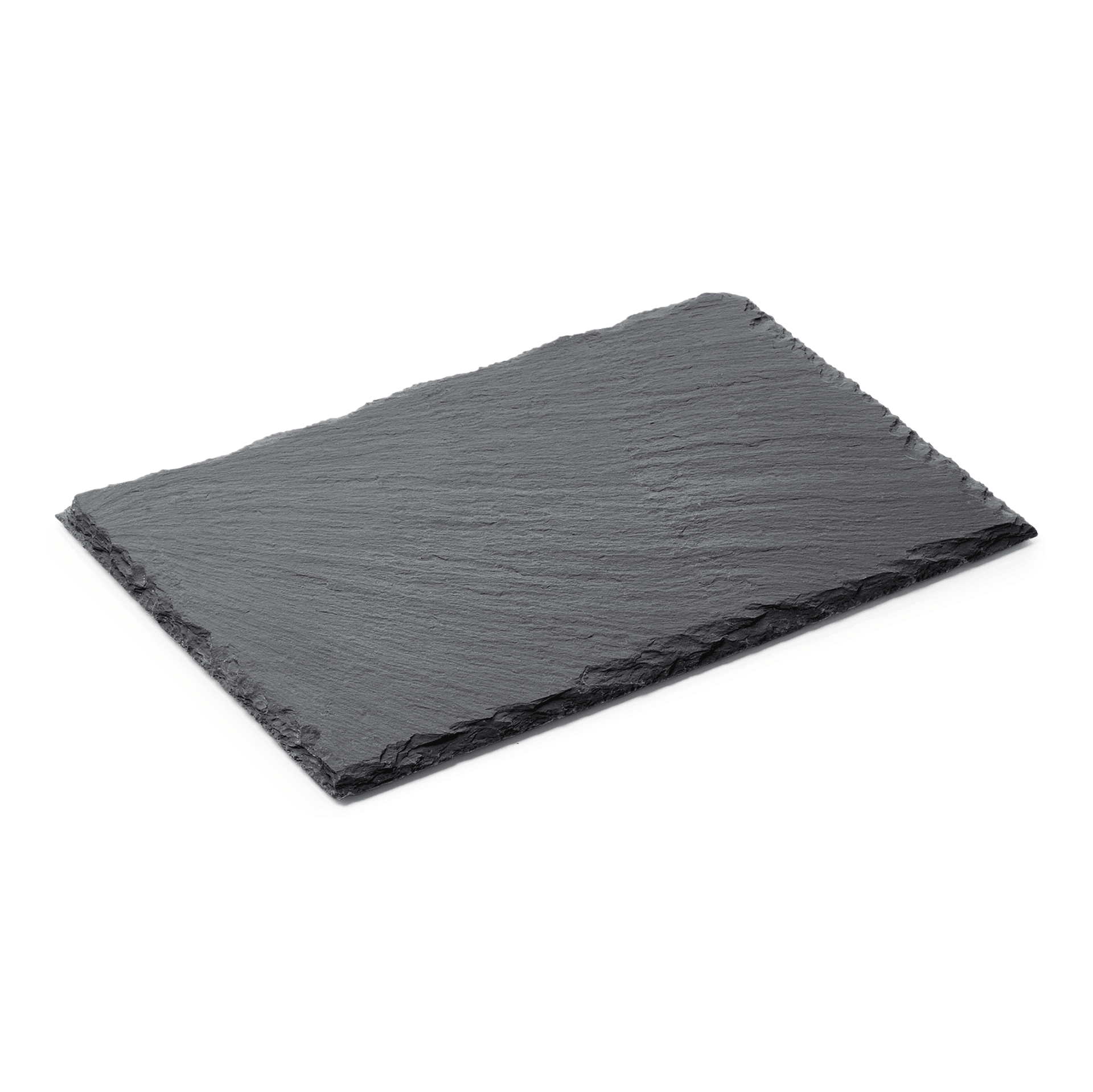 Naturschieferplatte rechteckig 300x200 mm, 4-6 mm Materialstärke, gebrochene Kanten, rutschfeste Füß