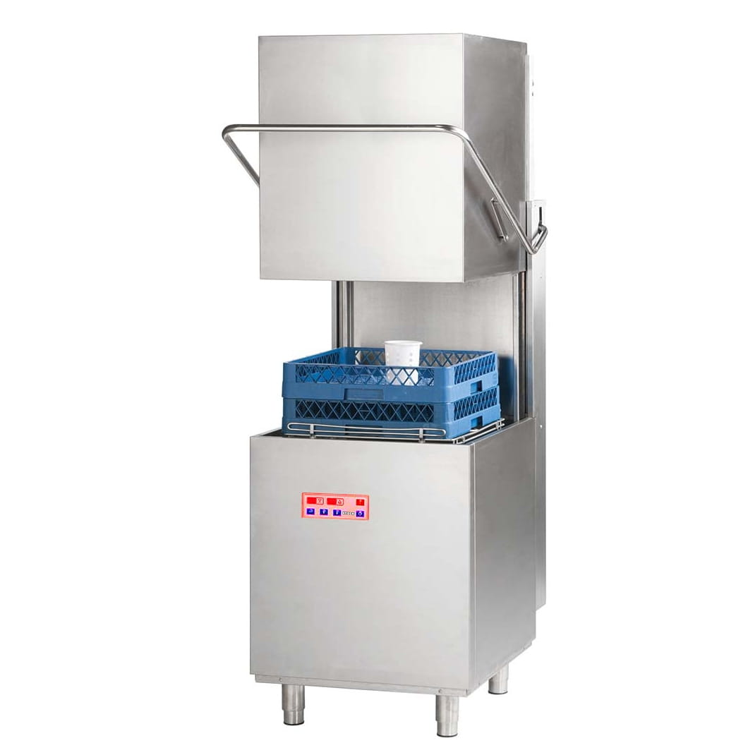 STOCK Medium Power Haubenspülmaschine inkl. Klarspülmittel- und Reinigerdosierpumpe