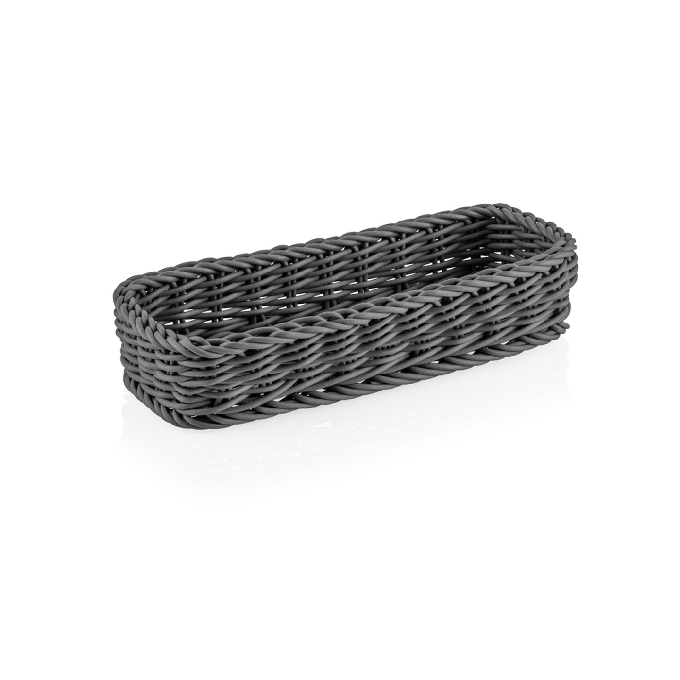 Besteckkorb, stapelbar, spülmaschinenfest, BPA-frei, B 270 x T 100 x H 50 mm, grau