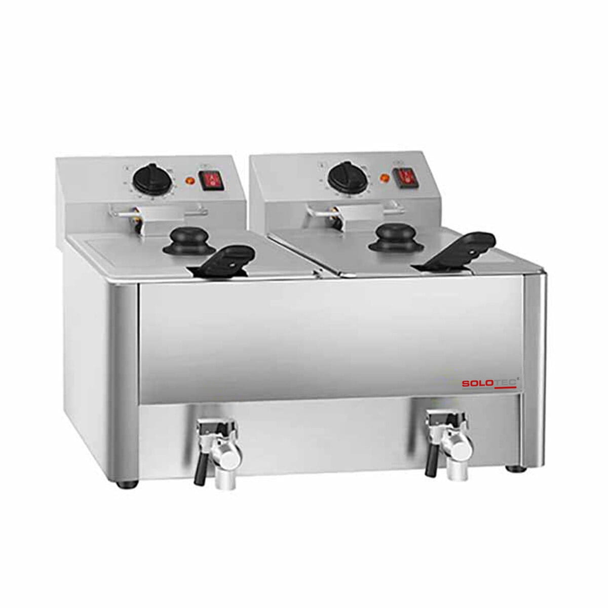 Elektro-Fritteuse, 2 Becken, 10+10 Liter, Tischgerät, 2x 230 V, 2x 3,25 kW