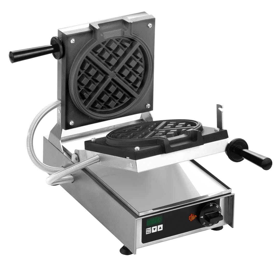 Vertikal-Backsystem, perfekte Waffeln in Form und Farbe, mit Sicherheitsverschluss und Digitaltimer