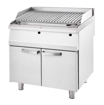 Gas-Lavastein-Grill, mit V-Rost