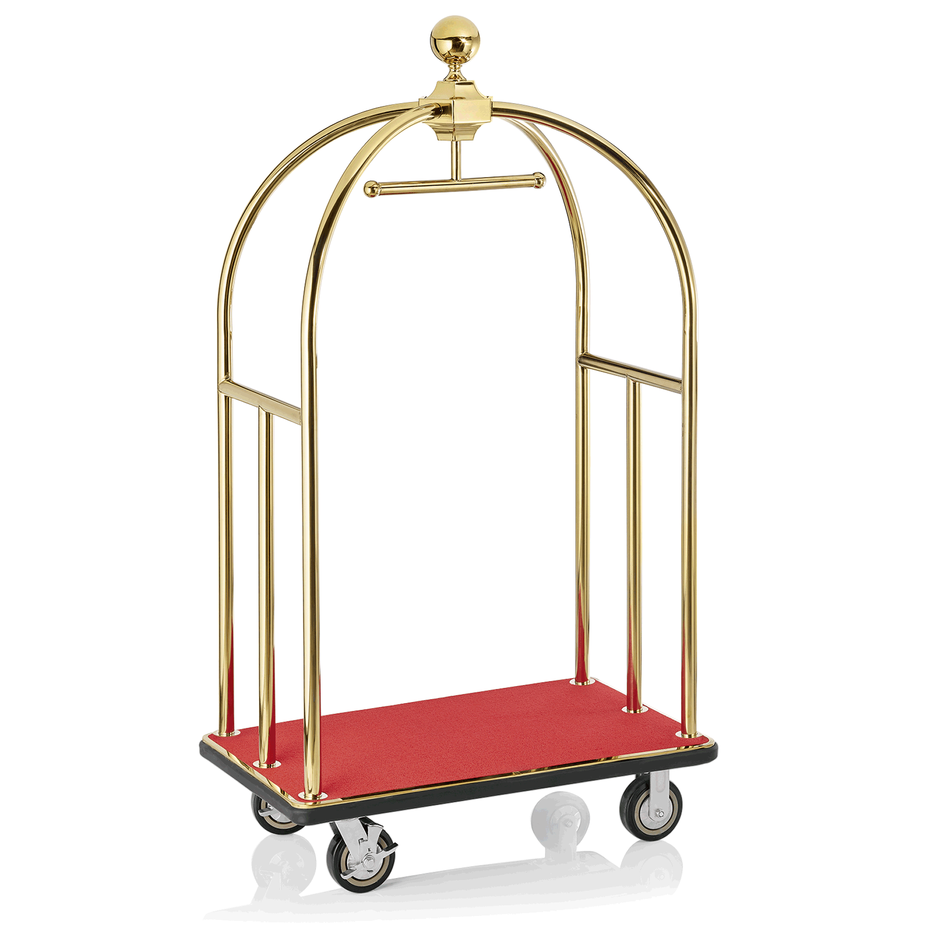 Gepäckwagen, goldfarben, integrierte Garderobenstange
