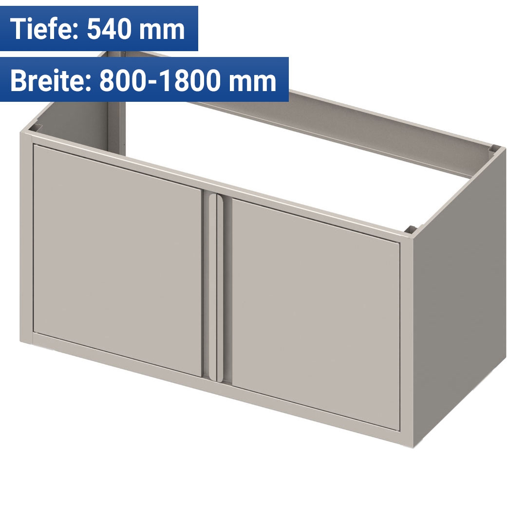 Spülenunterschrank Modulsystem mit Flügeltüren, sockelbaufähig