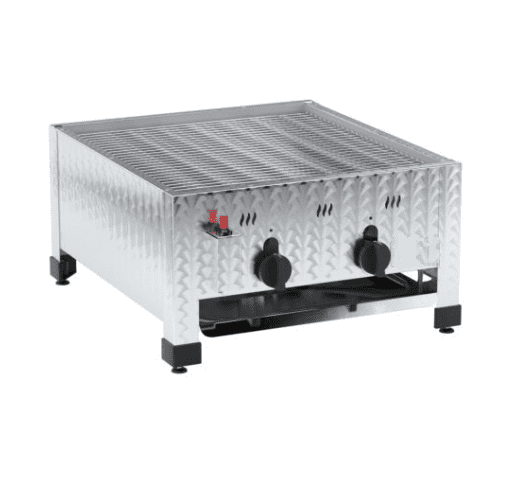 Gastro Gasgrill, 8,0 kW, Tischgerät, 2 Zonen