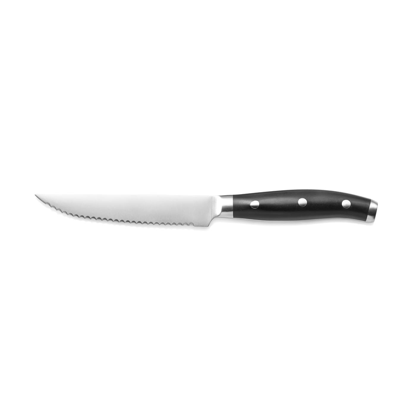 Steakmesser, Edelstahl, Griff schwarz, 115 mm Klingenlänge