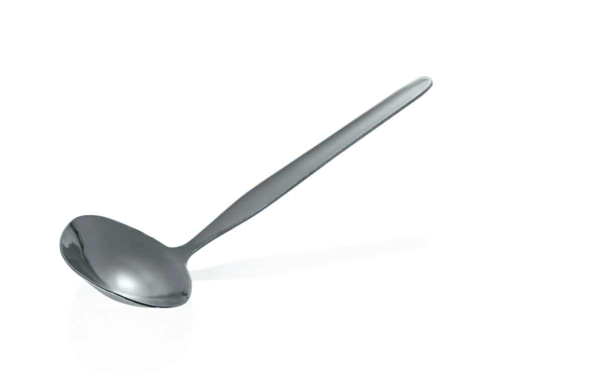 Saucenlöffel, oval, Chromstahl