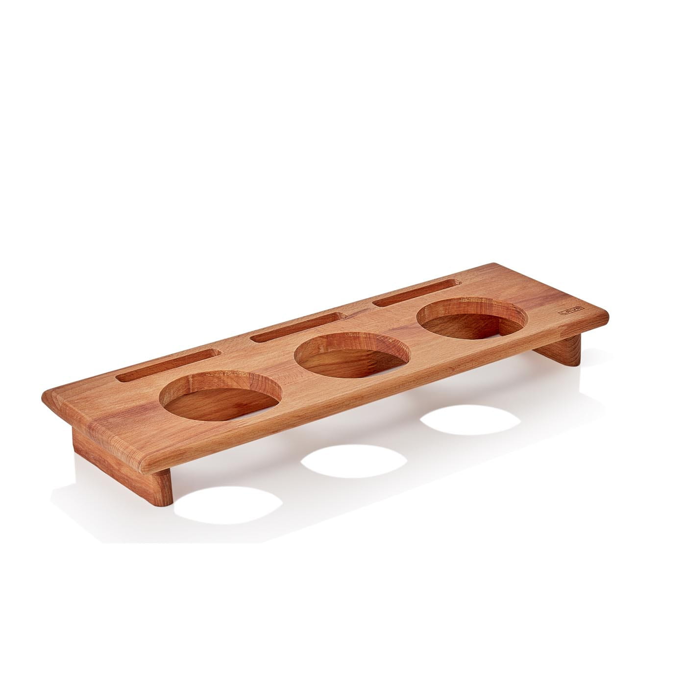 Kokottengestell EisenStil, für drei runde Kokotten Ø 110 mm, Holz