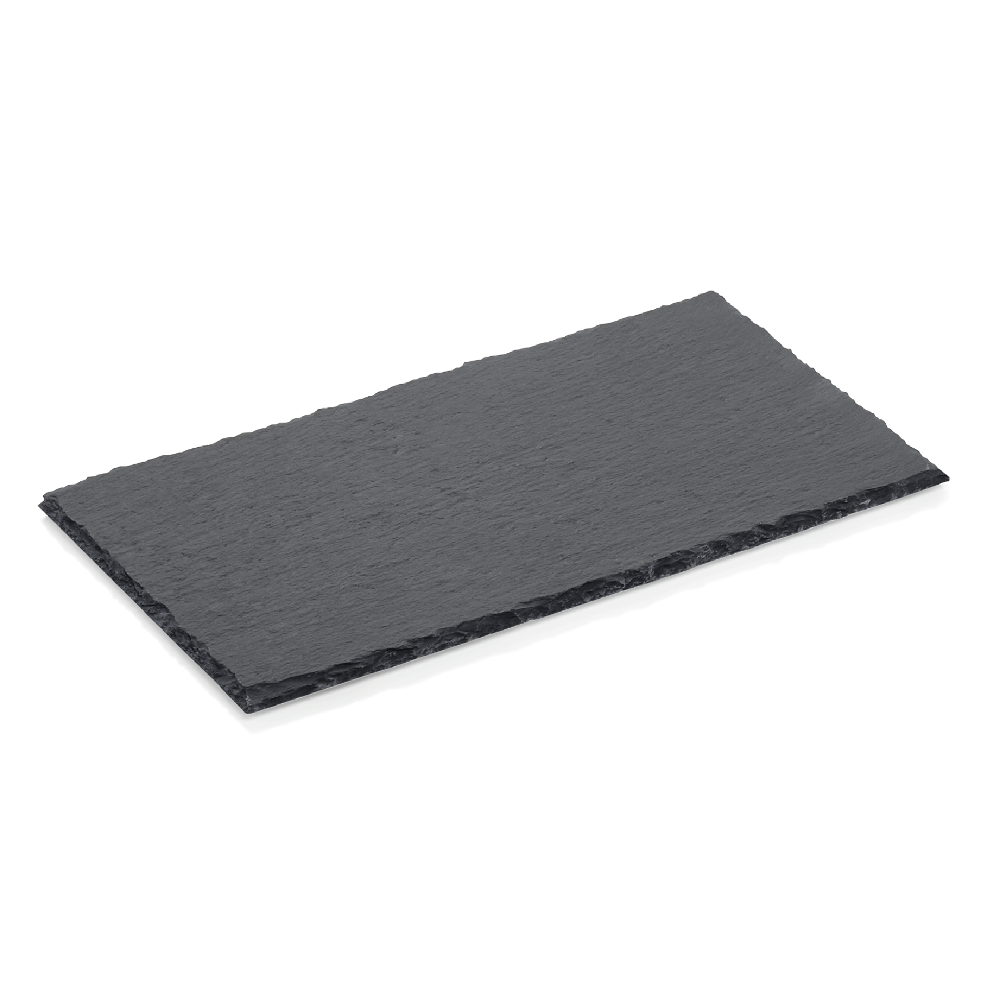 Naturschieferplatte GN 1/4, 4-6 mm Materialstärke, gebrochene Kanten, rutschfeste Füßchen