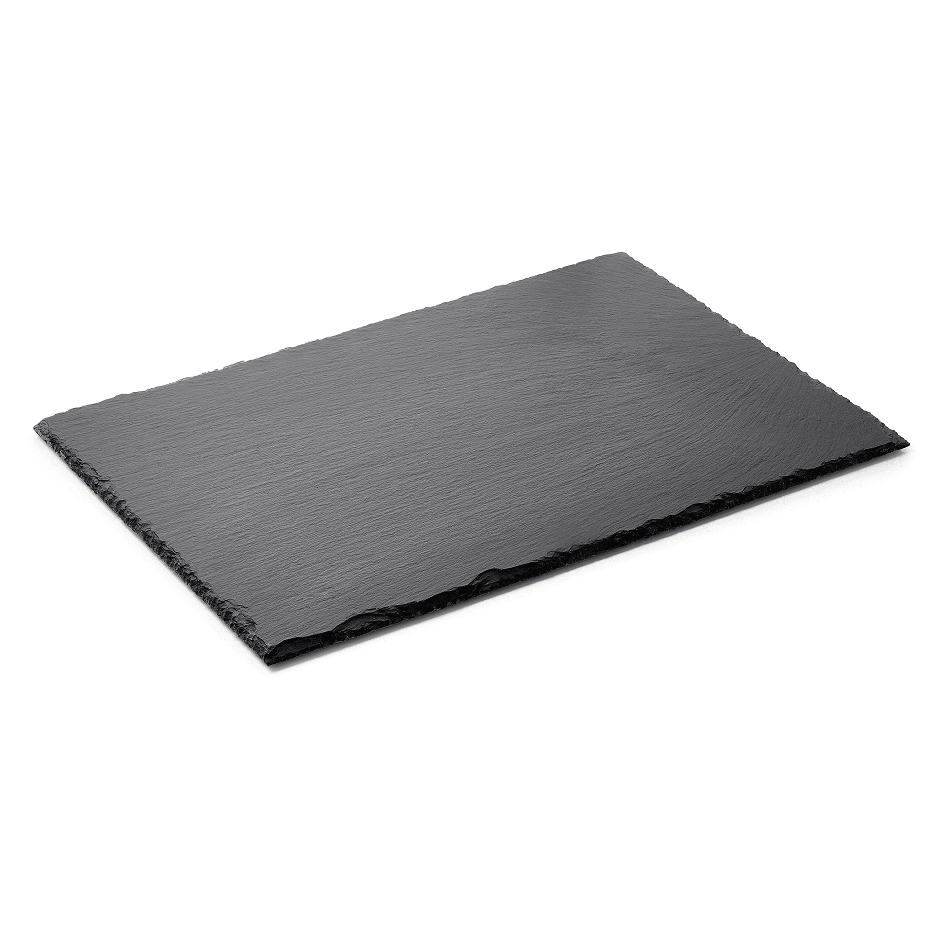 Naturschieferplatte rechteckig 450x300 mm, 4-6 mm Materialstärke, gebrochene Kanten, rutschfeste Füß
