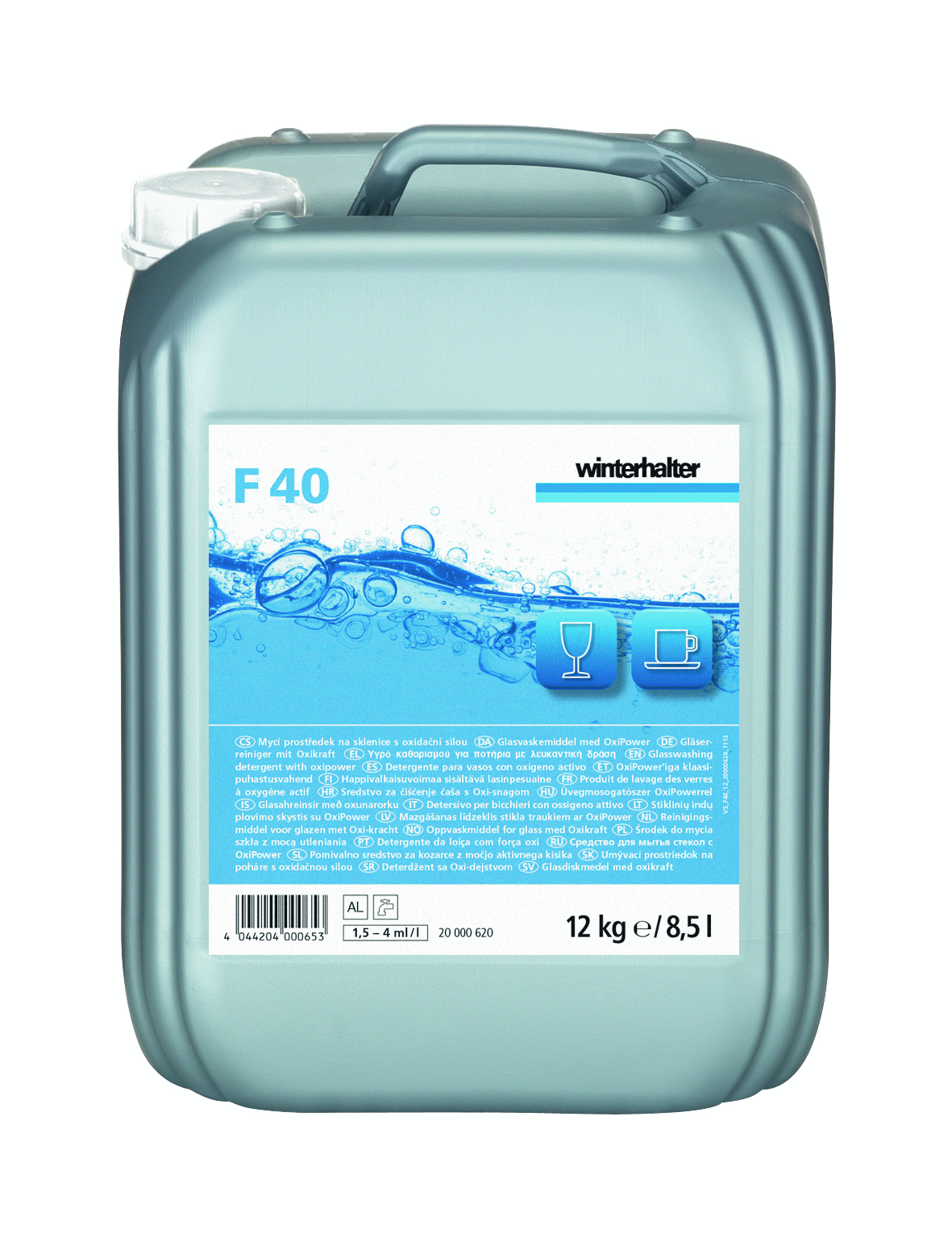 Gläserreiniger F 40 mit Oxikraft, 12 kg