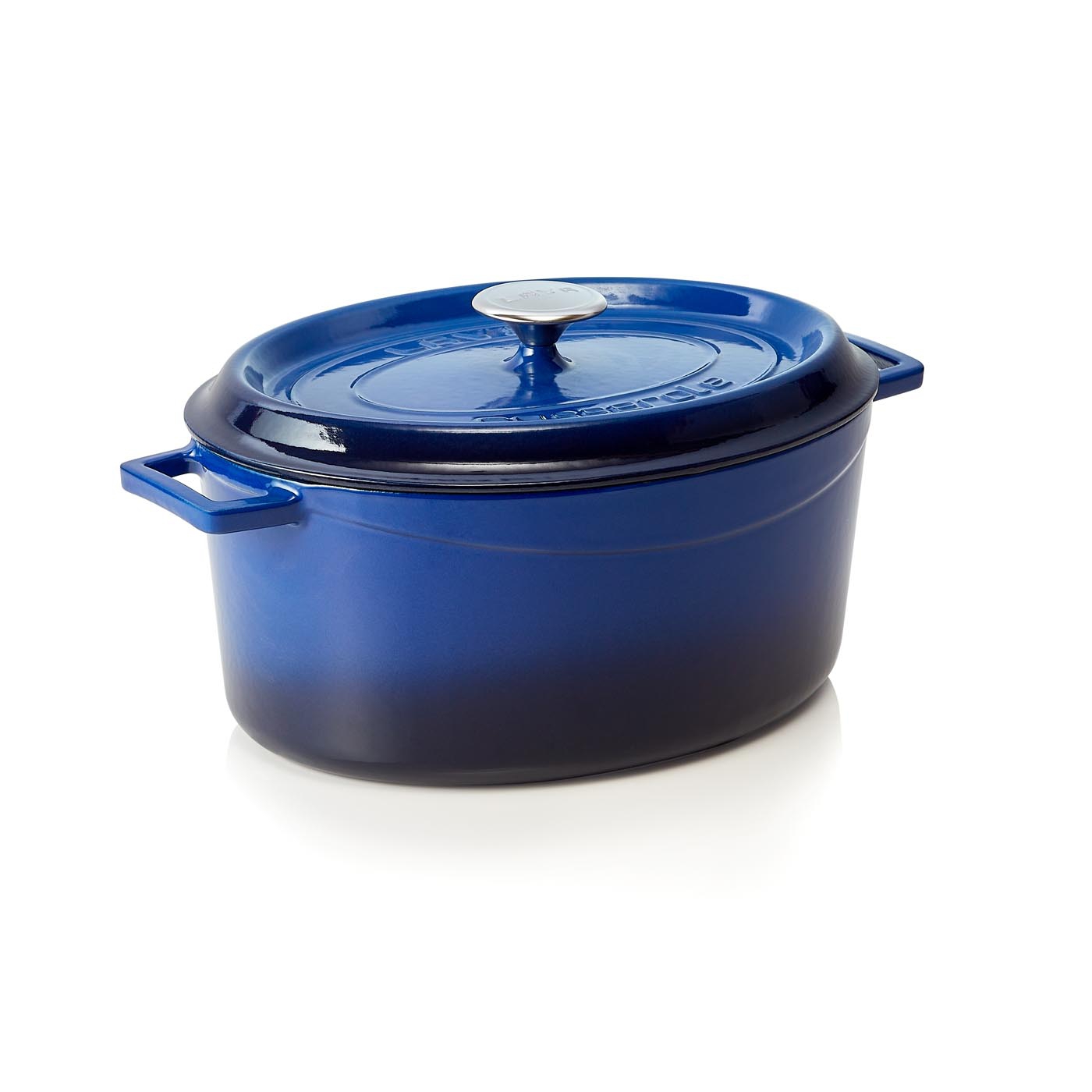 Kasserolle EisenStil, oval, 7,00 Liter, Gußeisen, emailliert, blau