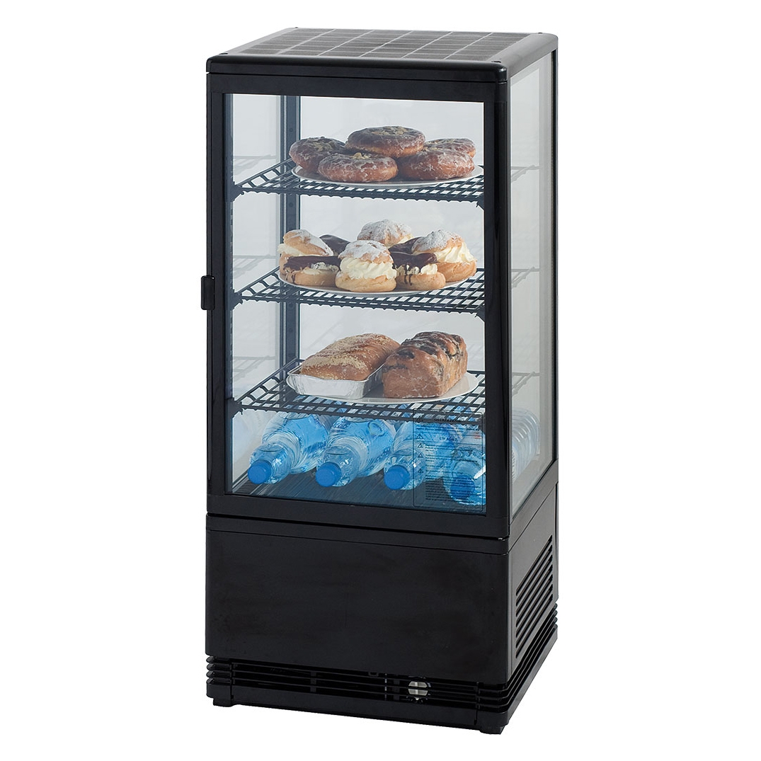Kühlvitrine, 78 Liter, schwarz