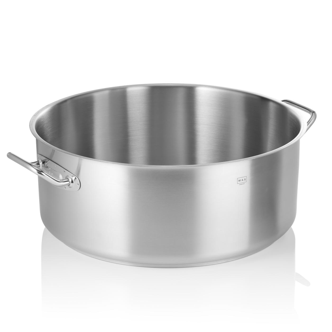 Bratentopf DeLuxe, Edelstahl, Sandwichboden, 38,0 Liter, flache Variante