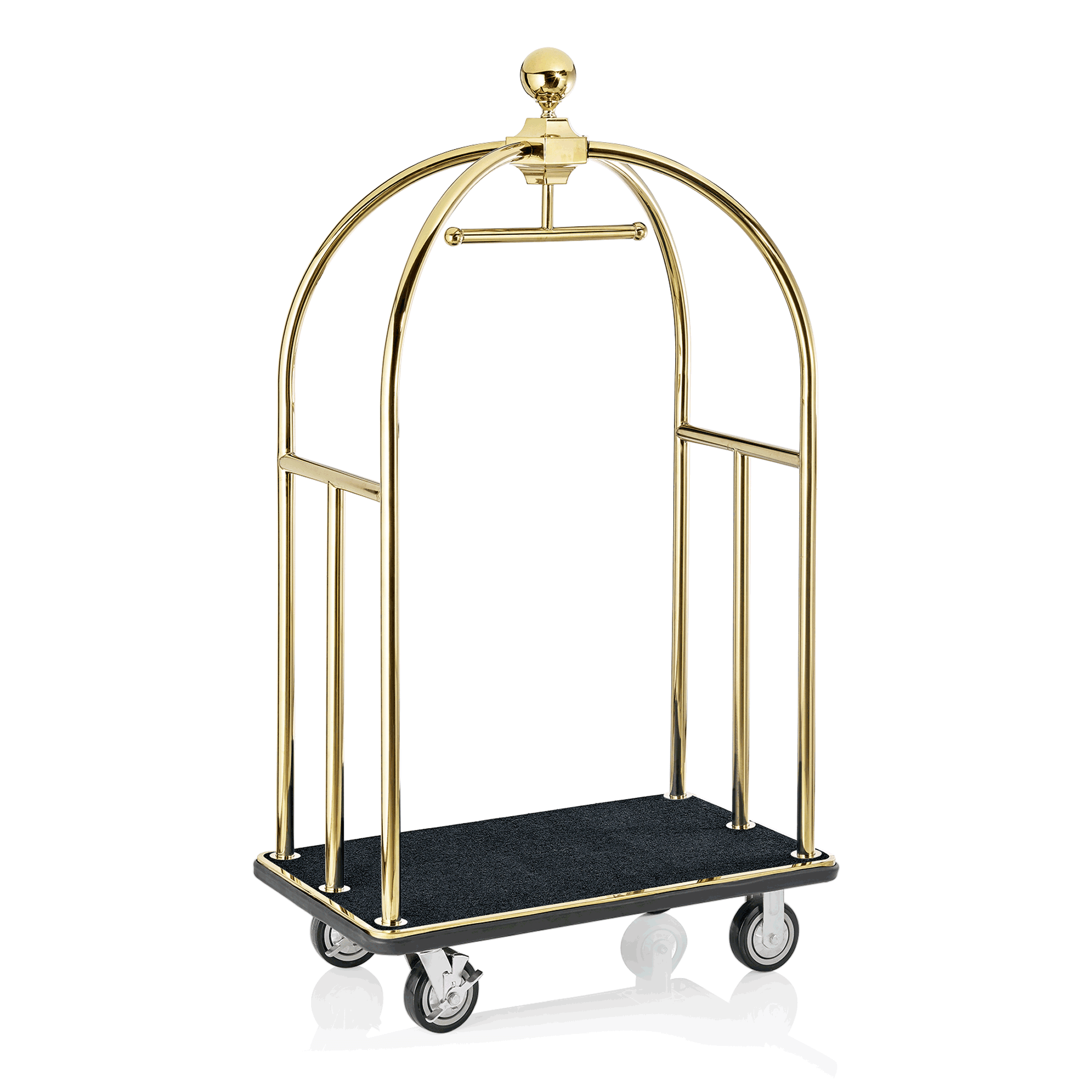 Gepäckwagen, 106 x 63 x 185 cm, goldfarben
