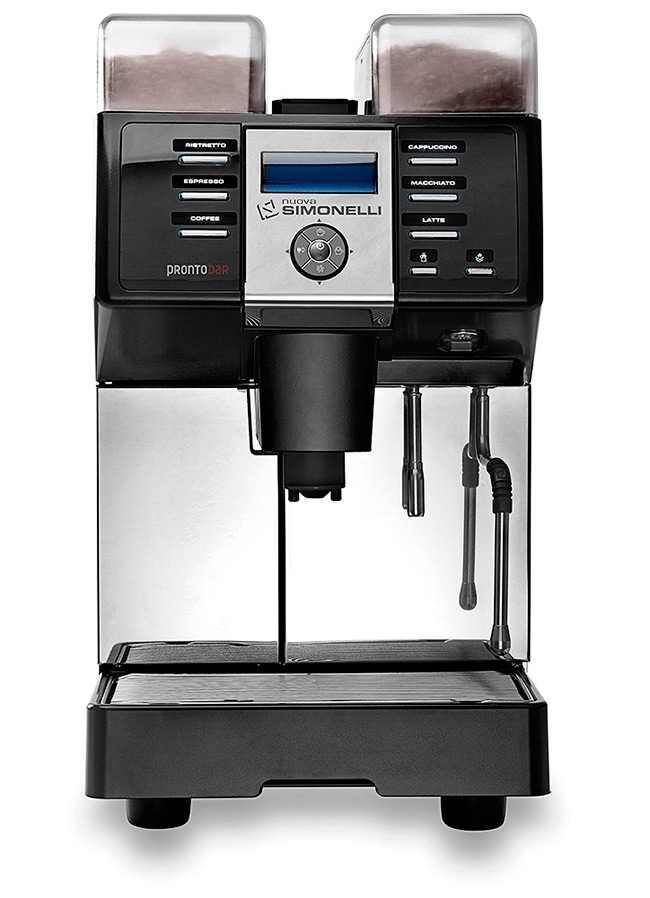 Kaffeevollautomat Prontobar Silent, 2 Mühlen, Tankversion, Edelstahl