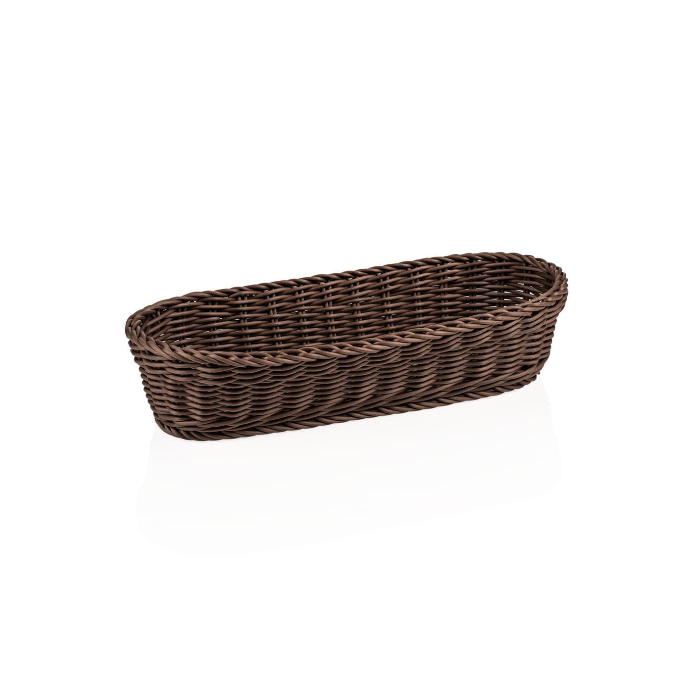 Baguettekorb, stapelbar, spülmaschinenfest, BPA-frei, 400 x 160 x 80 mm, dunkelbraun