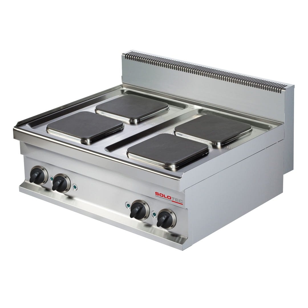 Elektroherd, 4 eckige Kochplatten, Geräteoberteil - SOLOTEC 700