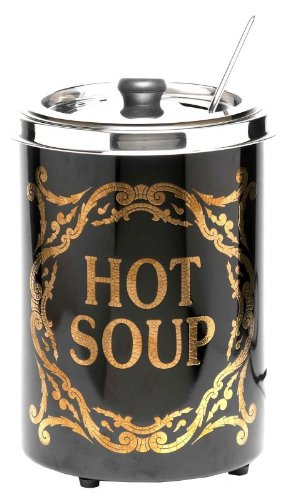 Hot-Pot - 5ltr., schwarz mit Echtgoldverzierungen, regelbar, trockenbeheizt