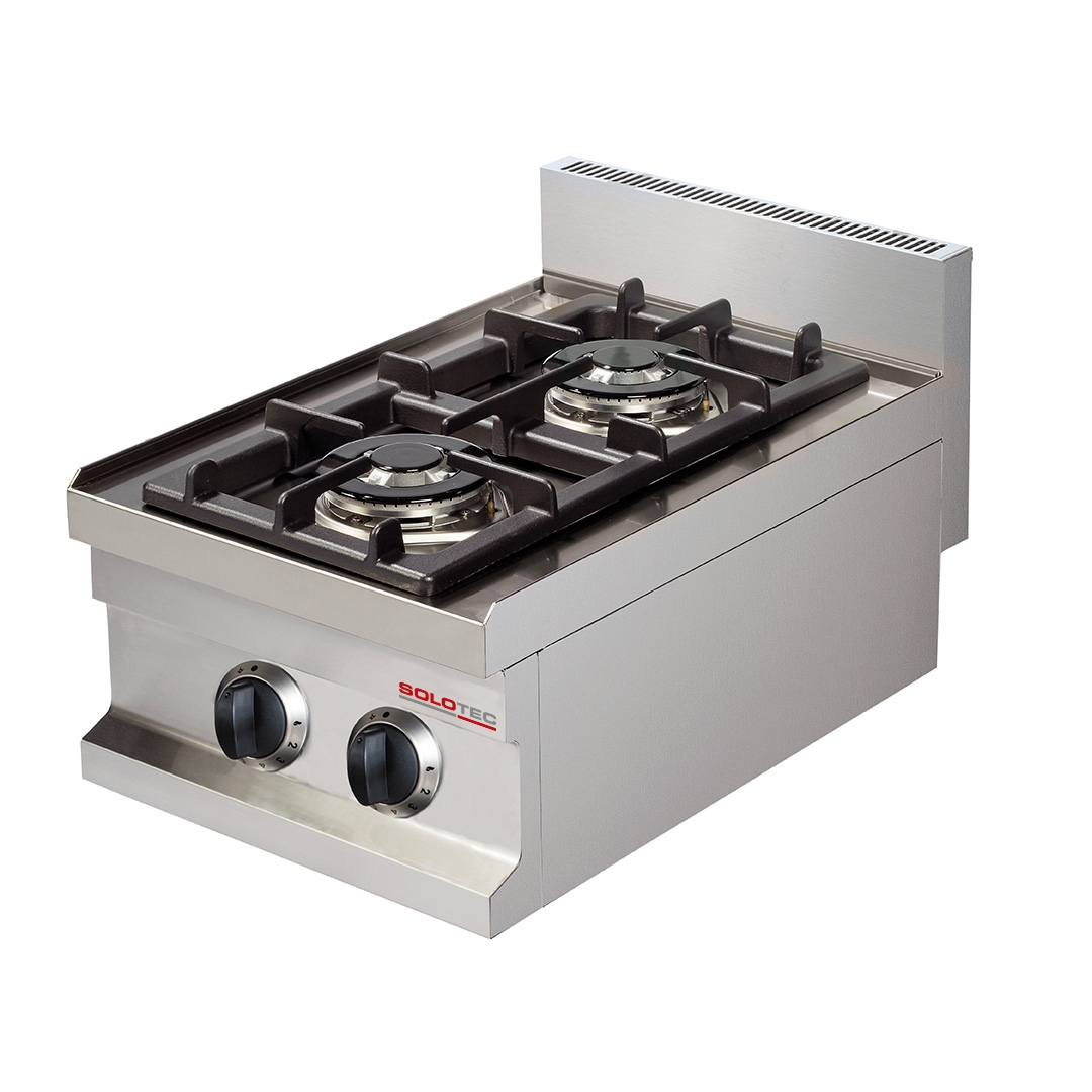 2 Flammen Gasherd, Geräteoberteil | SOLOTEC 600