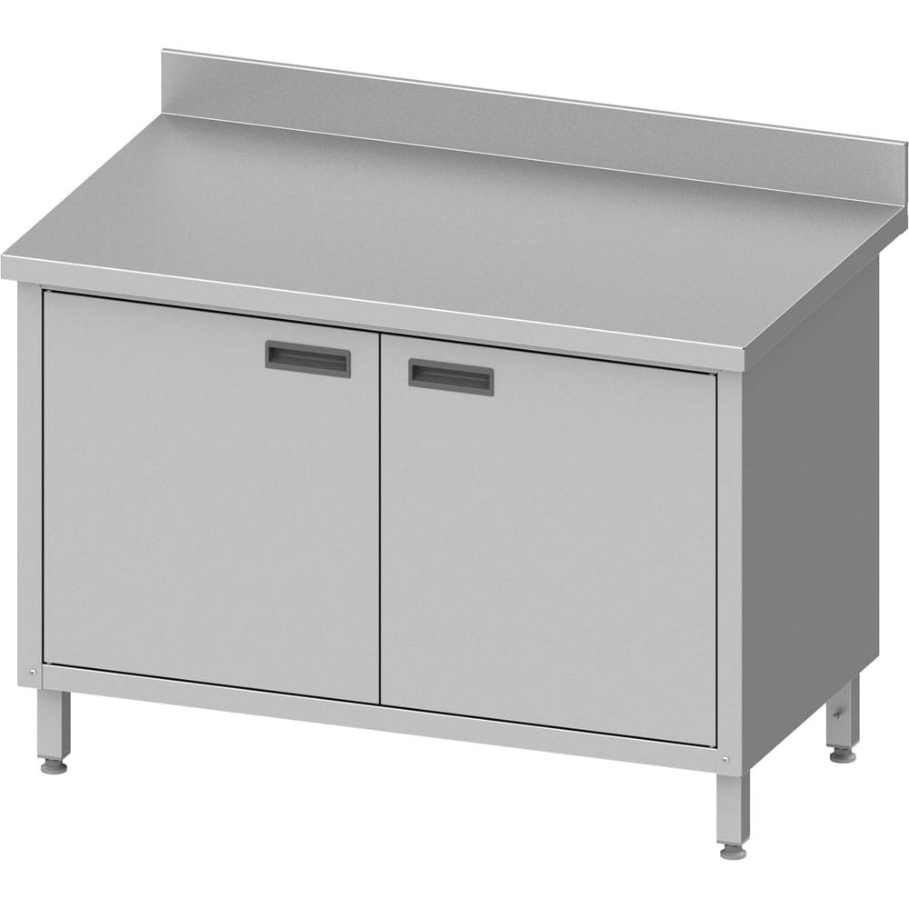 Arbeitsschrank ECO mit Türen und Aufkantung 600mm Tiefe