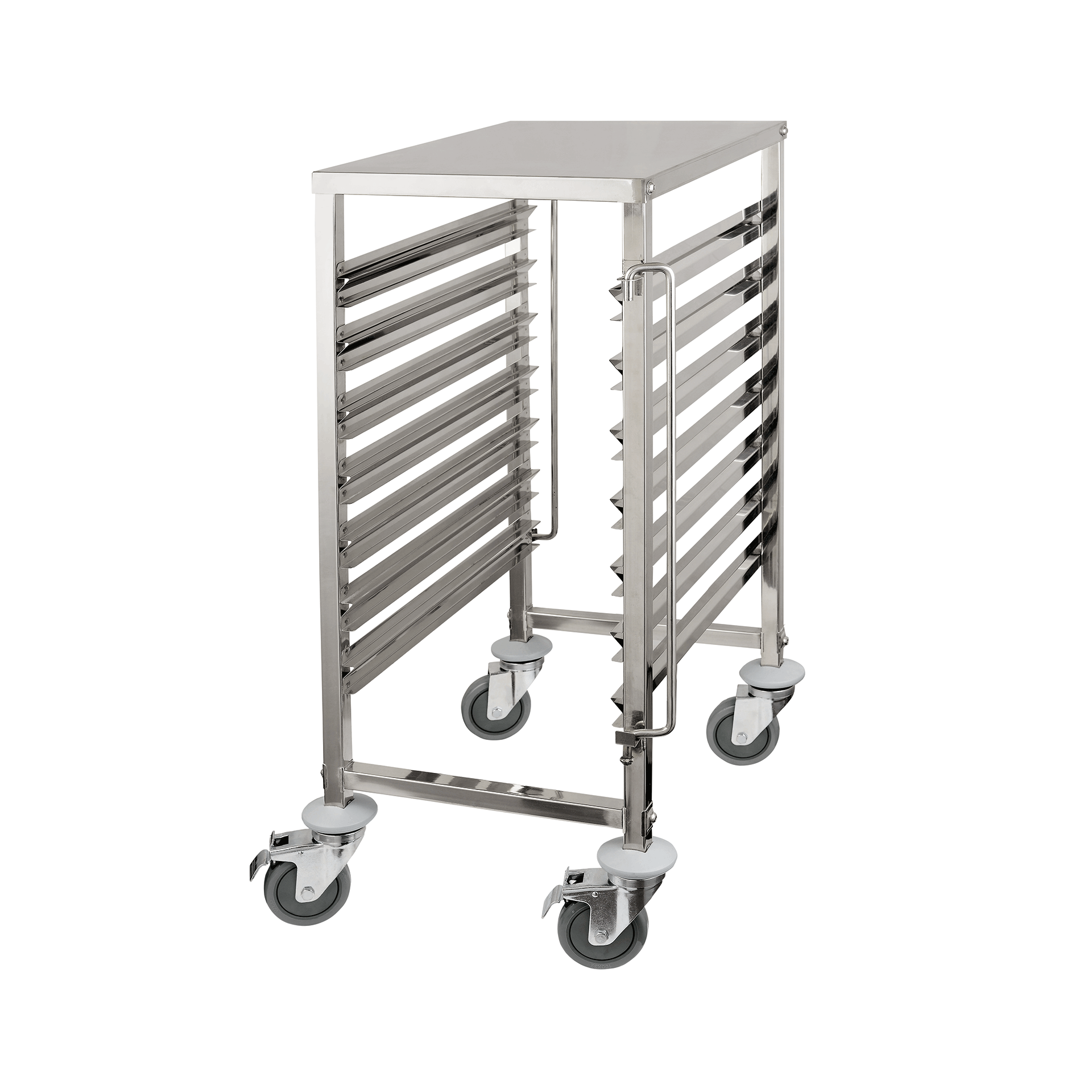 GN Regalwagen - 1/1 GN - 16 kg - Chromnickelstahl - passend für 7 GN 1/1 Behälter oder 14 GN 1/1 Tab