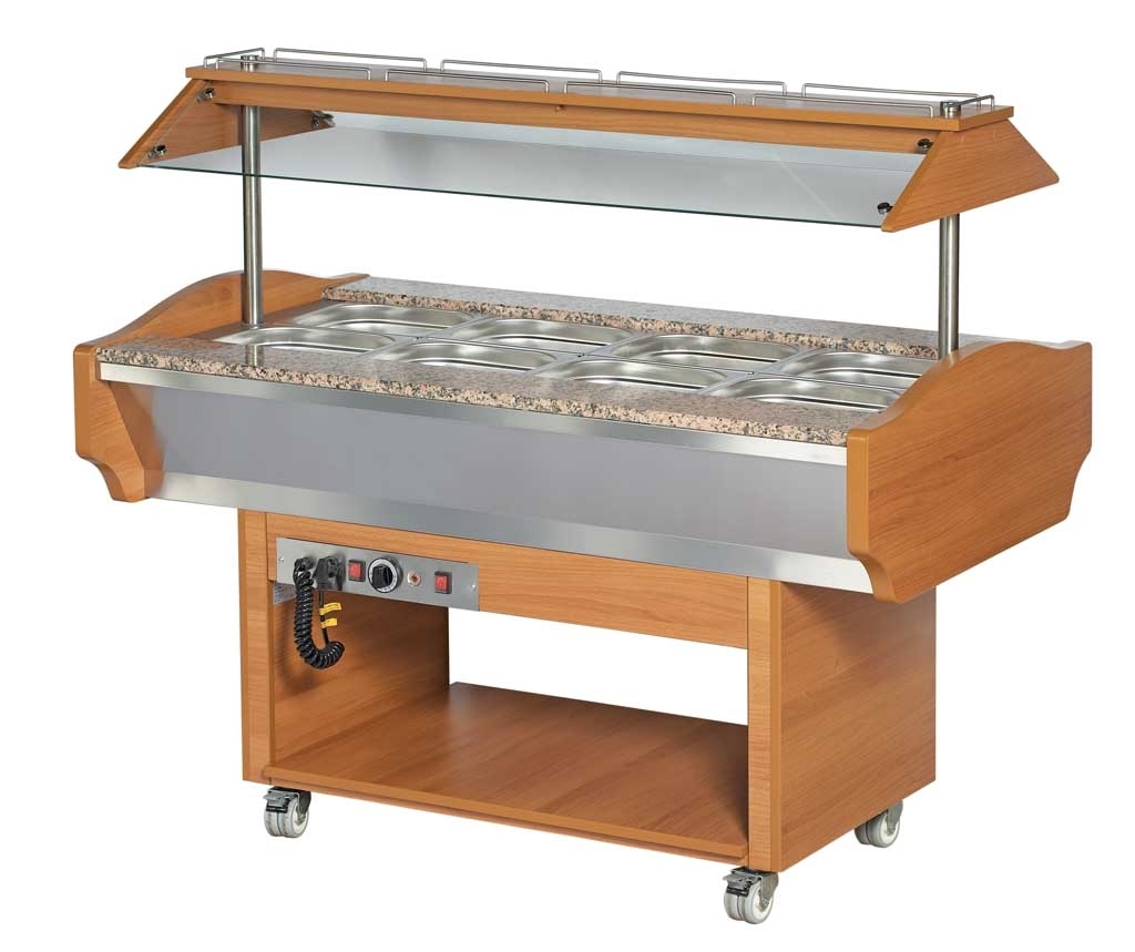 SOLOTEC Warmbuffet 4/1 GN, in Walnussoptik