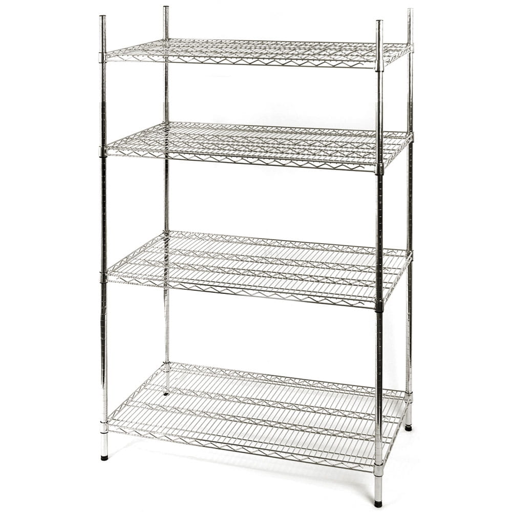 Edelstahlregal mit 4 Böden, 1220 x 610 x 1800mm