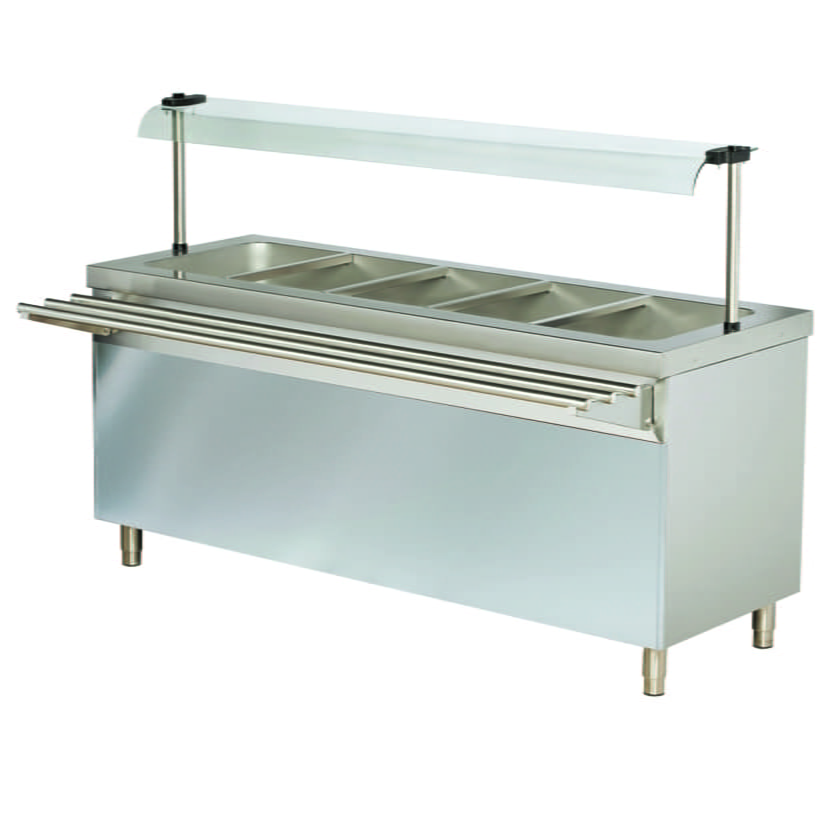 SOLOTEC Elektro Speisen-Warmausgabe GN 6/1, +30 / 90°C, mit Wärmeschrank