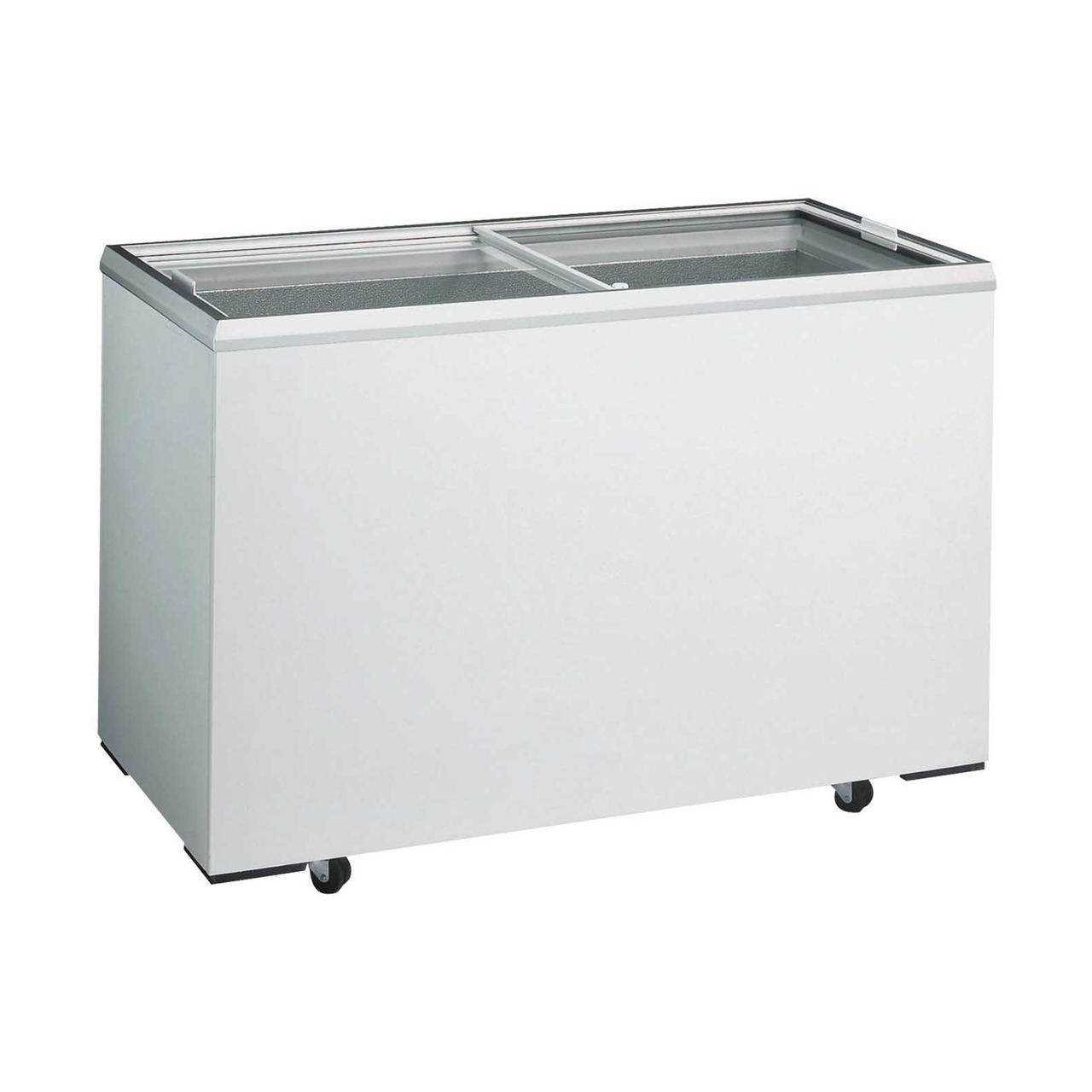 Tiefkühltruhe, 190 ltr., stille Kühlung, Temperatur -13°C / -23°C, mit Glasschiebedeckel