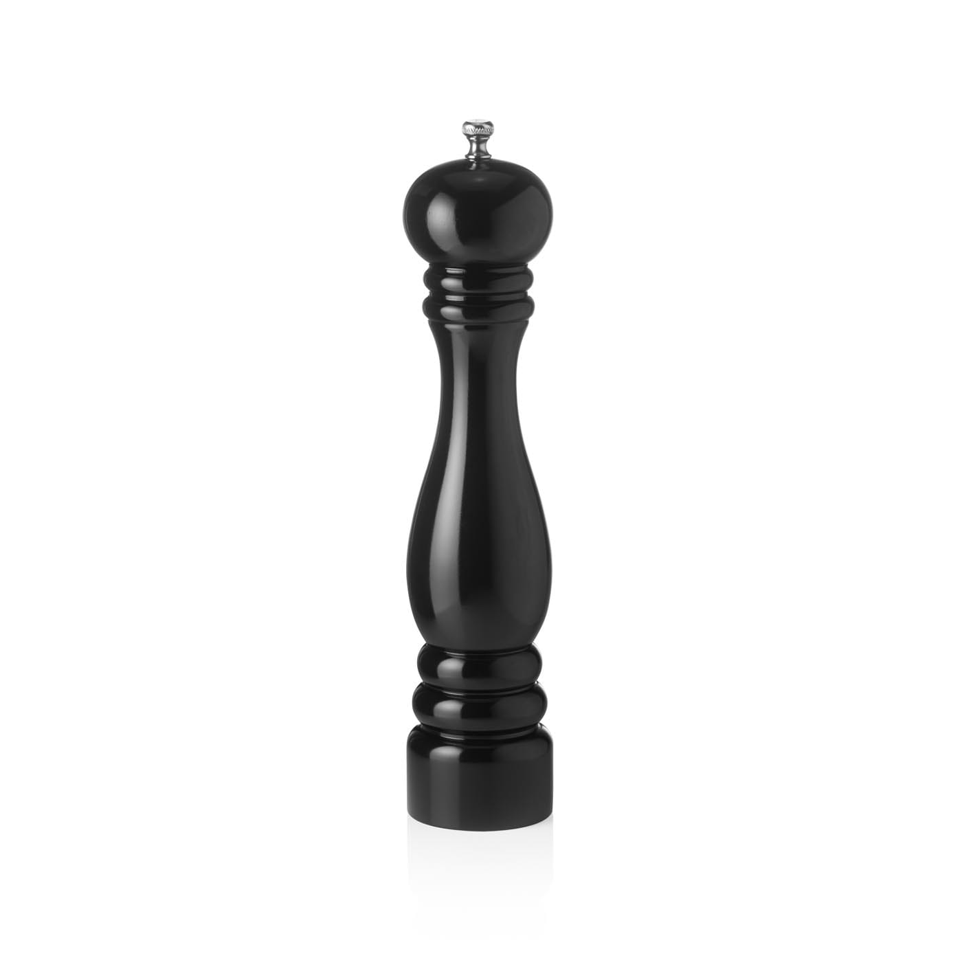 Pfeffermühle, klassisch, Holz, Keramik-Mahlwerk, glänzend schwarz, Ø 73 x H 300 mm
