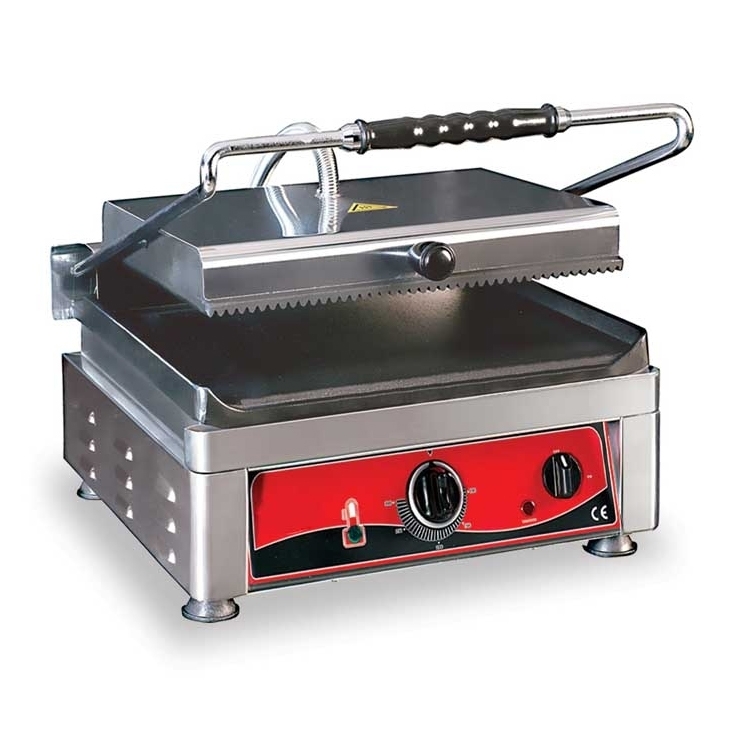 Kontaktgrill, oben gerillt/unten glatt, Grillplatte 360 x 270 mm