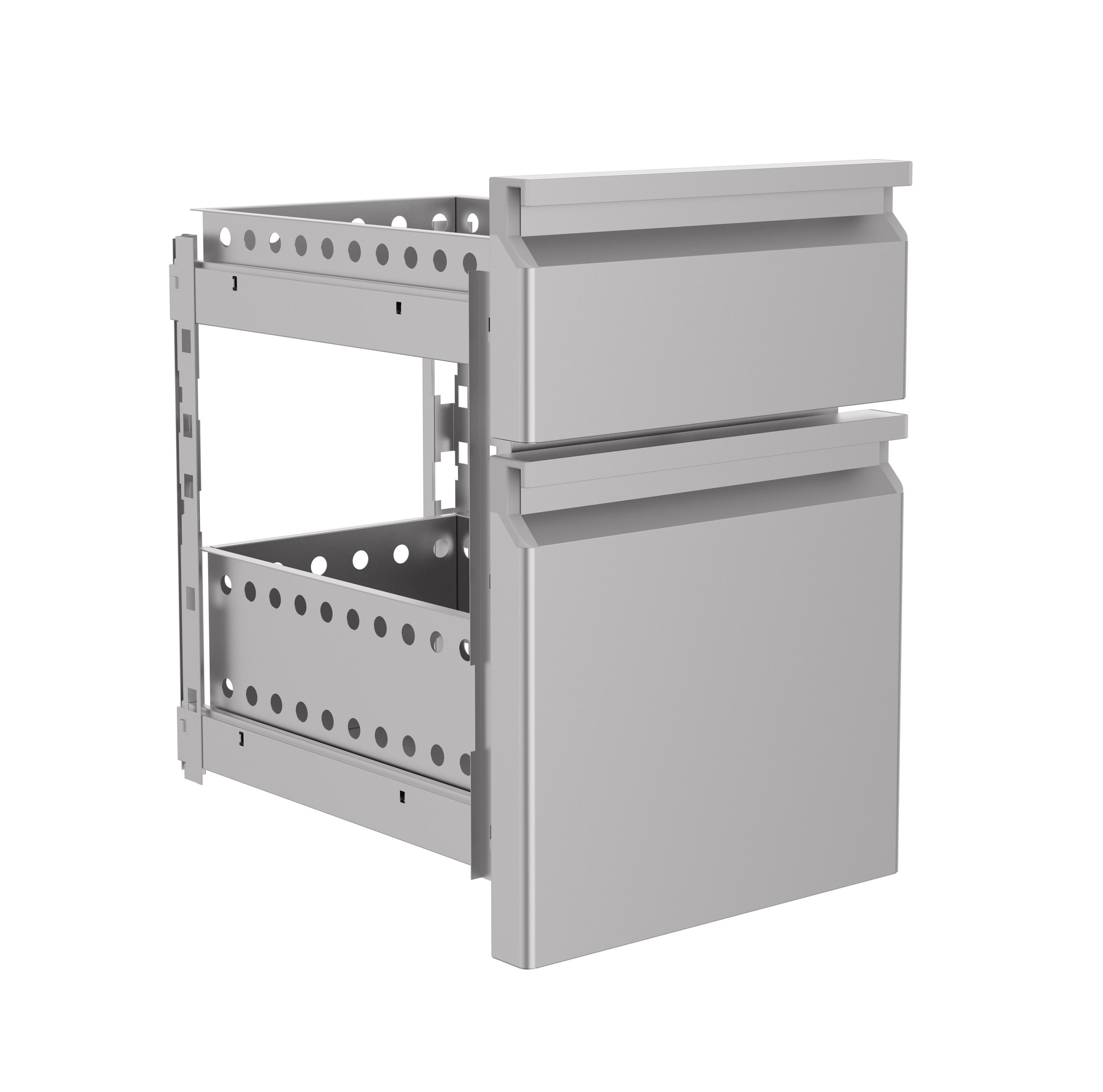 Schubladenblock 2/3 für Kühltische, 2 Schubladen, Standard