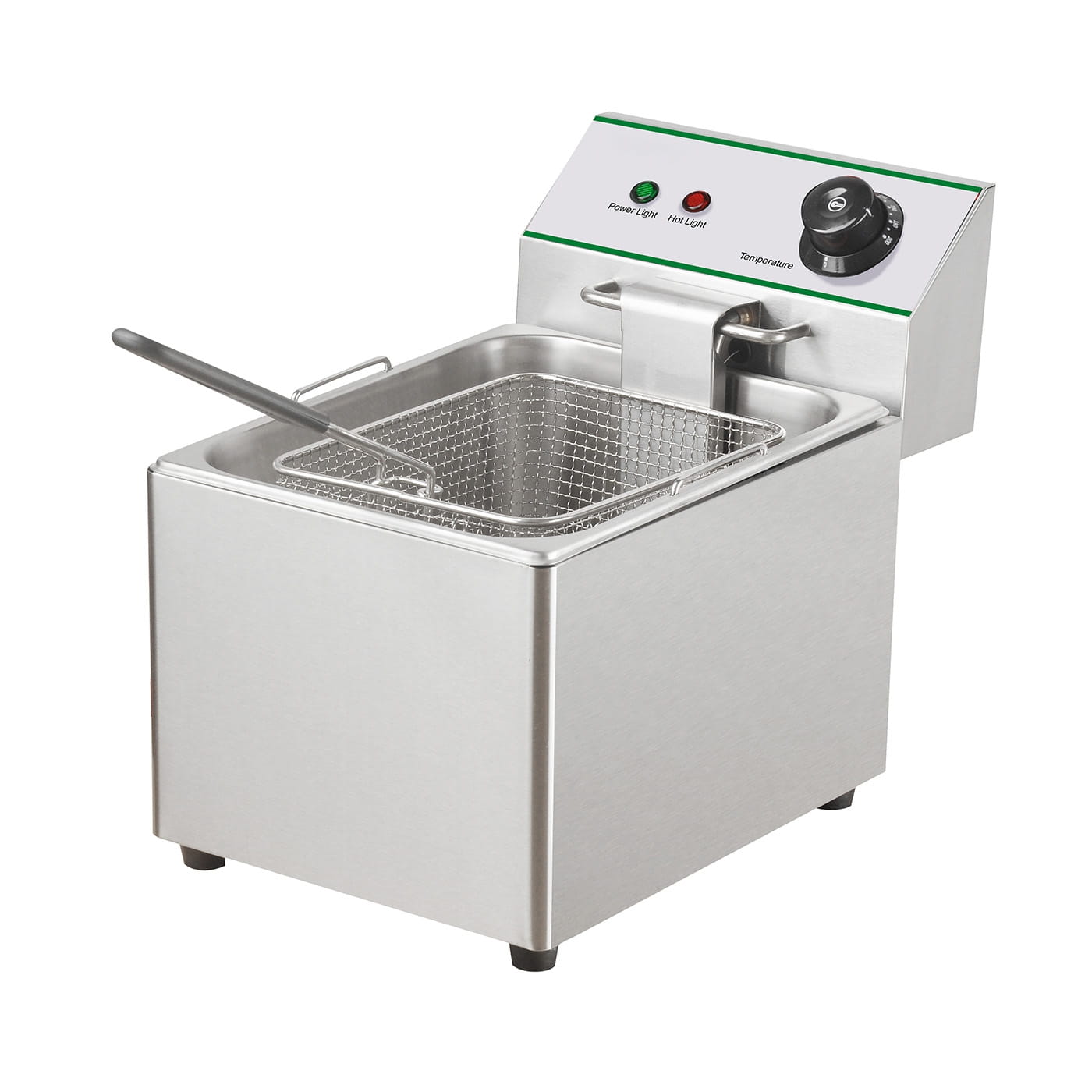 Fritteuse, elektrisch, Tischgerät, 2,85 kW, Nutzinhalt  12,6 Liter, Öl-Volumen 8,0 Liter