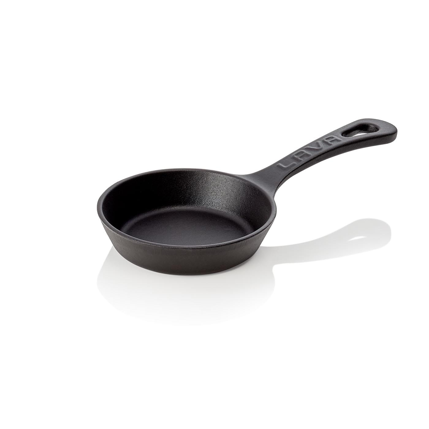 Bratpfanne EisenStil, klein, rund, Ø 120 mm, Gußeisen emailliert, schwarz