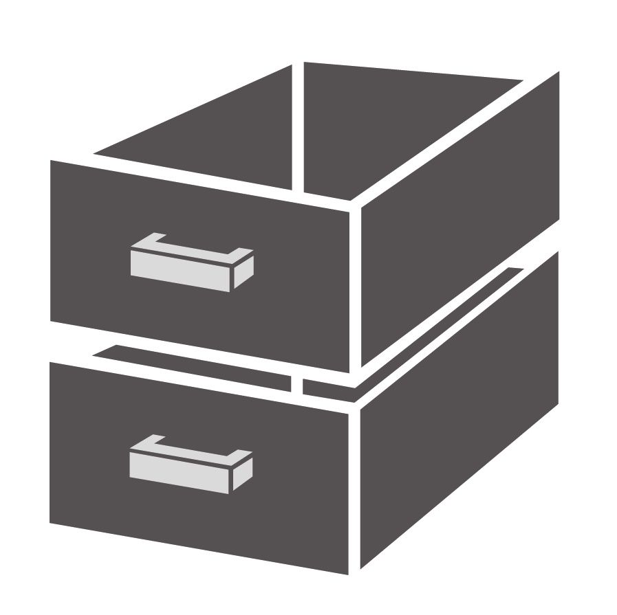 Schubladenblock für Kühltische, 2 Schubladen