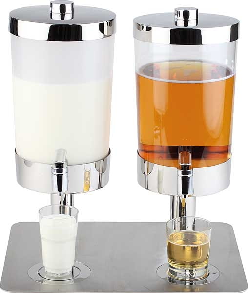 Saft- u. Milchdispenser - Duo Sunday -  Edelstahl, 6ltr. Saft / 6ltr. Milch