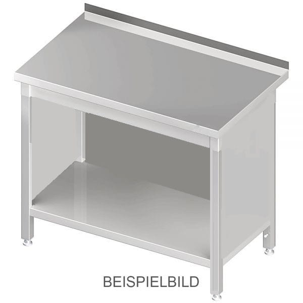 Arbeitstisch, ohne Aufkantung, offener Unterbau, 1600x800x860mm, gebraucht