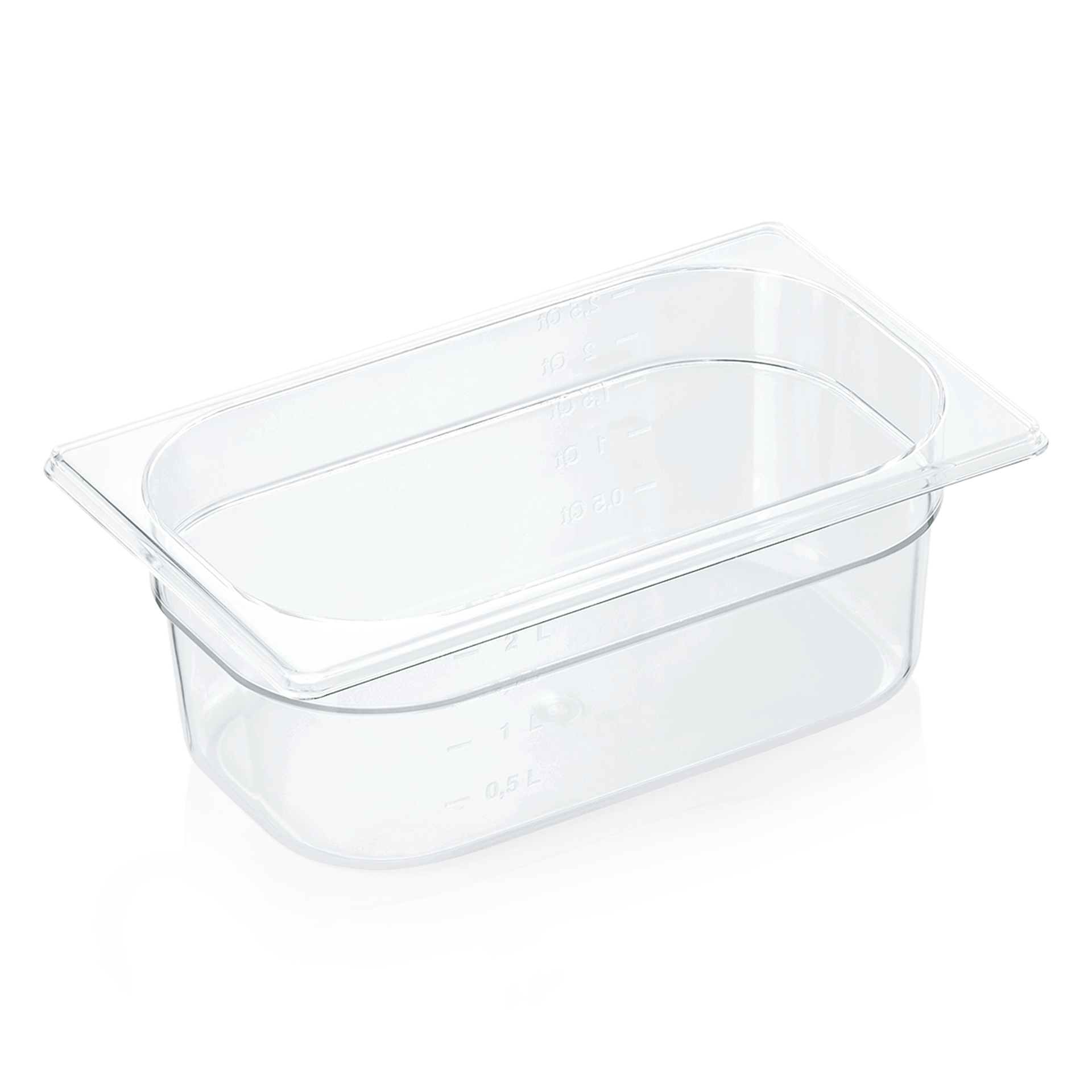 GN-Behälter, Kunststoff Polycarbonat, GN 1/4, 100 mm, 2,6 Liter