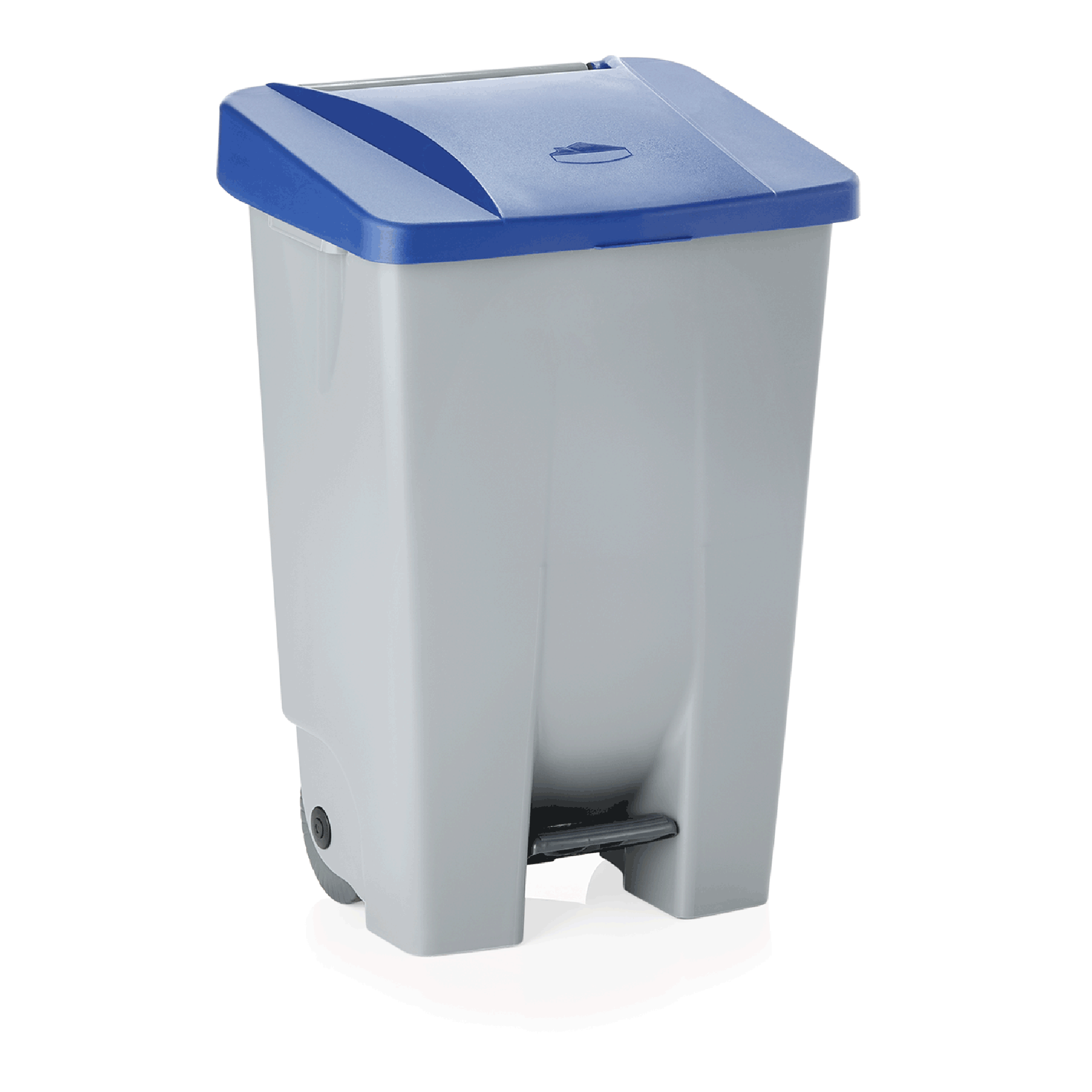 Tretabfallbehälter mit blauem Deckel, 80 ltr.,