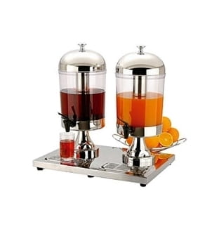Saftdispenser -Inox Star Duo-, Edelstahl hochglanzpoliert, 2 x 8ltr