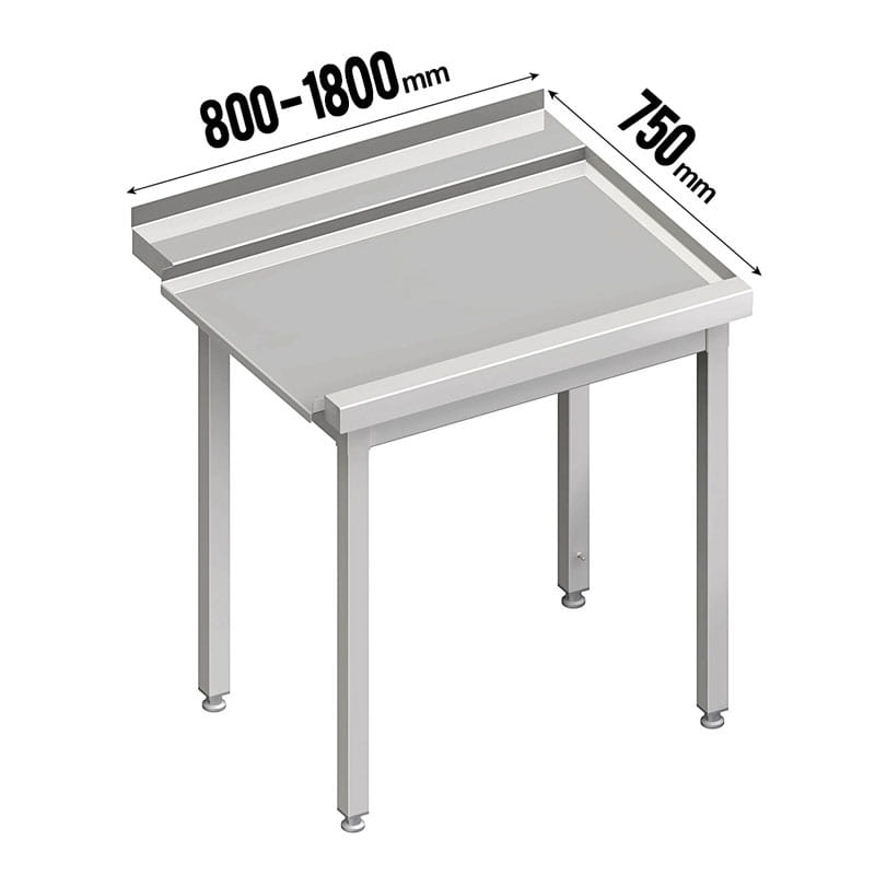 Ablauftisch ohne Grundboden, Anbauseite rechts