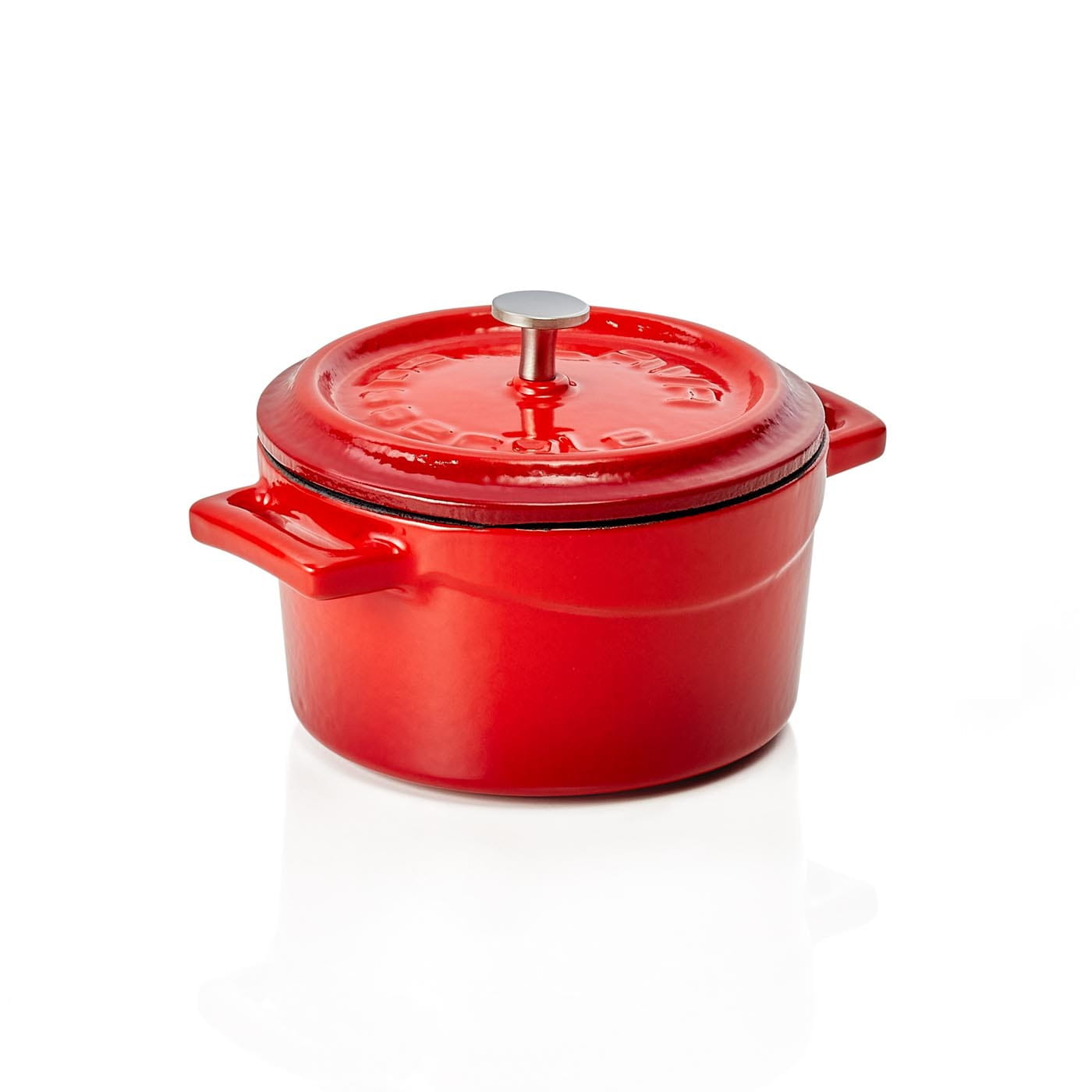 Kokotte EisenStil, rund, 0,35 Liter, Gußeisen, rot