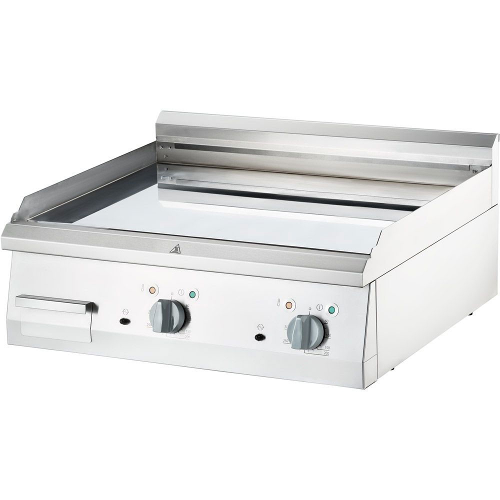 Elektro-Griddleplatte, hartverchromt - glatt - STOCK Medium 700 - 8,1 kW, 400 V
