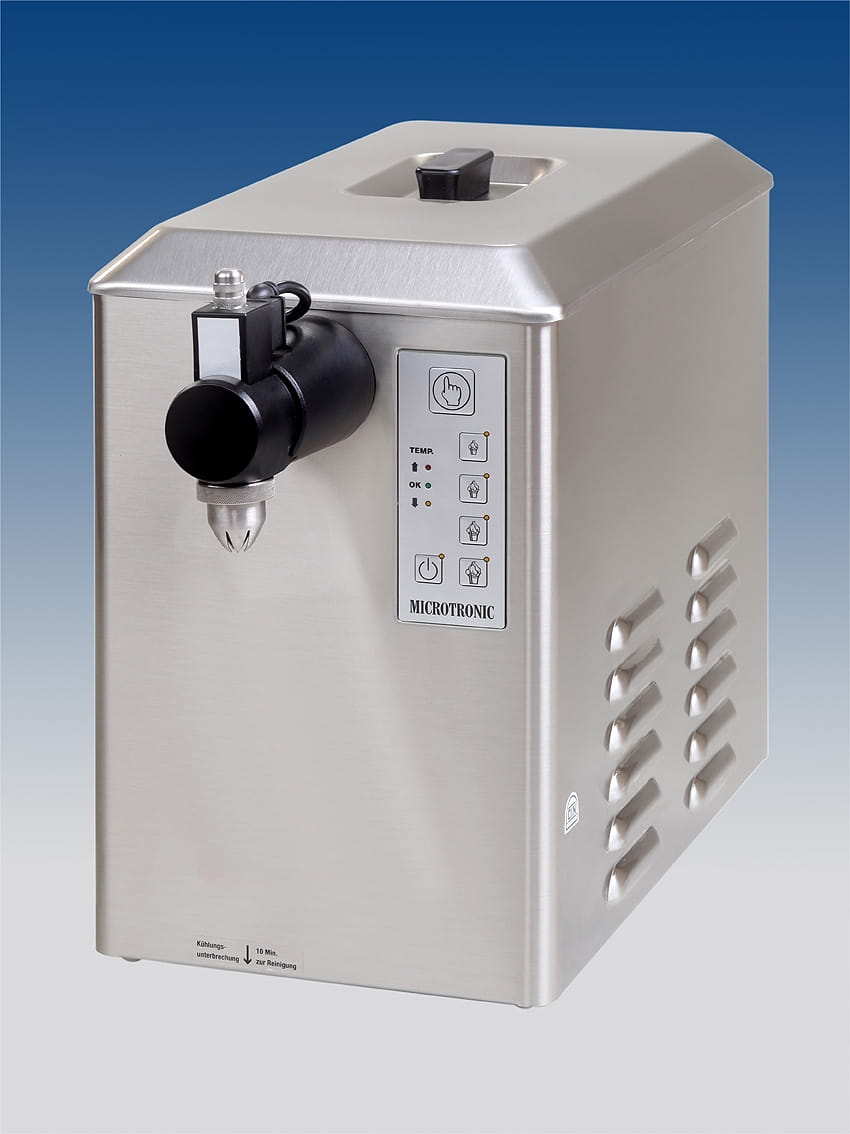 Sahnemaschine 4 Liter, Leistung ca. 90 Liter Sahne/ h, Reinigungsautomatik, vollelektronische Temper